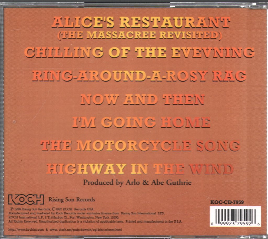 Arlo Guthrie - Alice's Restaurant (The Massacree Revisited) - Cd