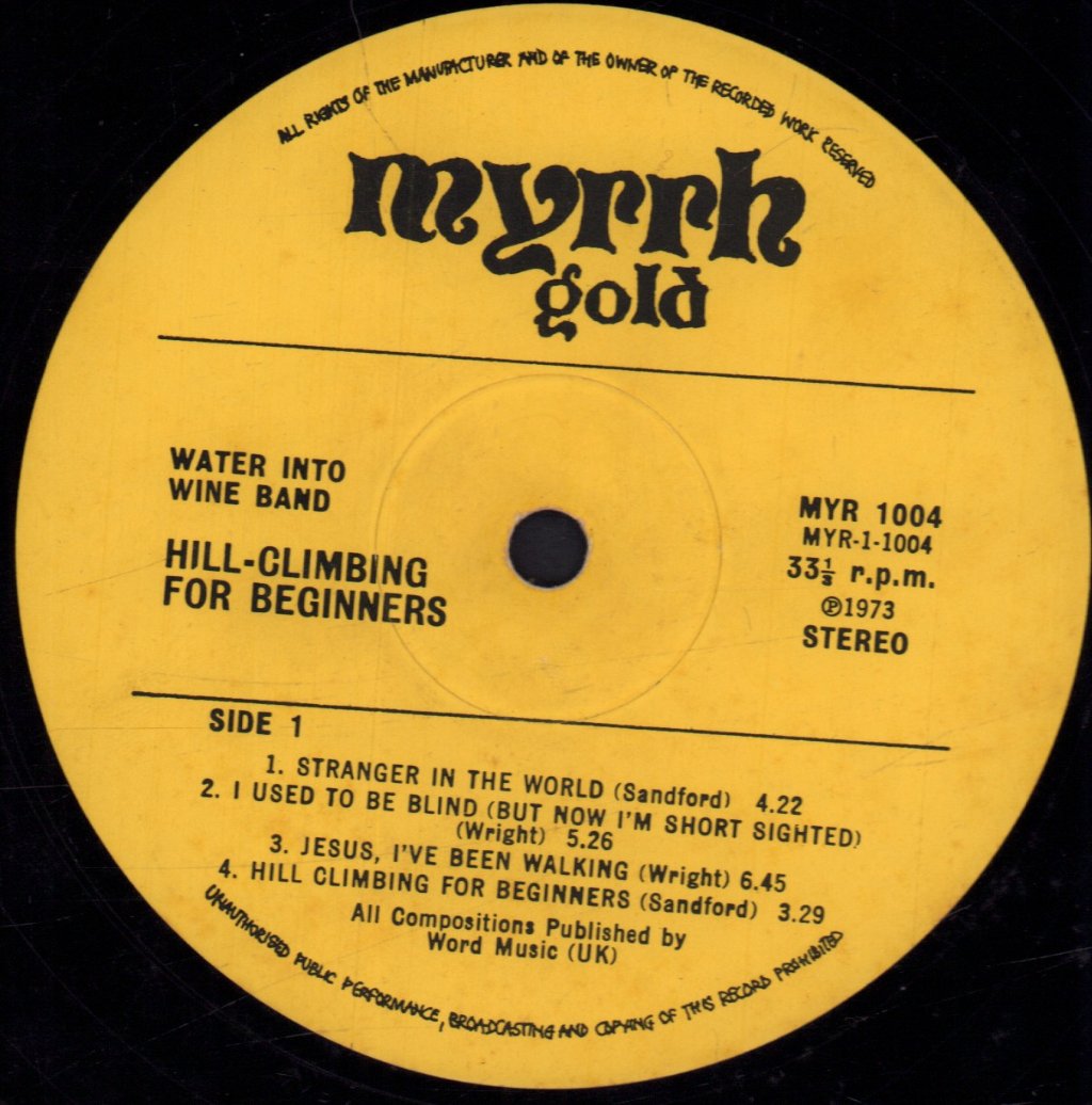 Water Into Wine Band - Hill Climbing For Beginners - Lp