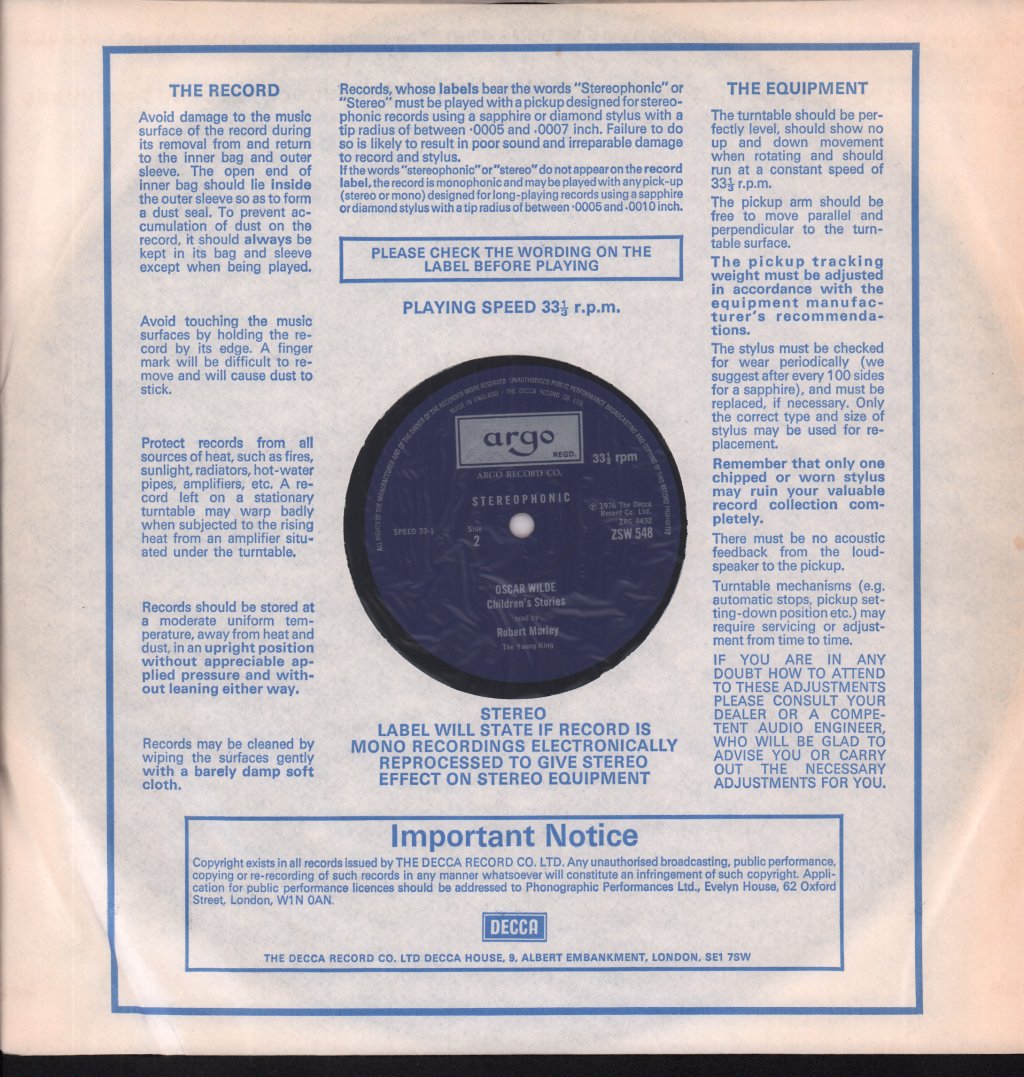Robert Morley - Selfish Giant - Lp