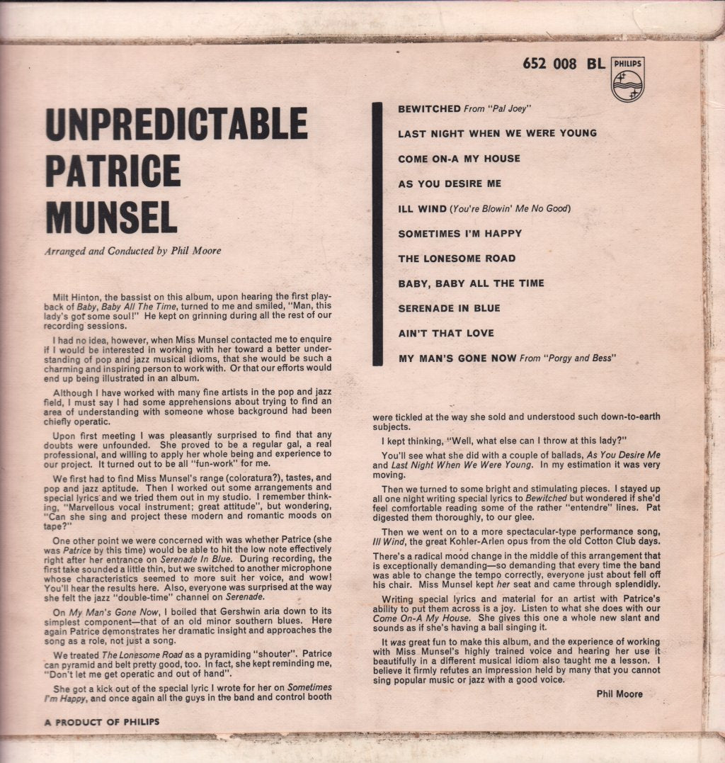 Patrice Munsel - Unpredictable - Lp