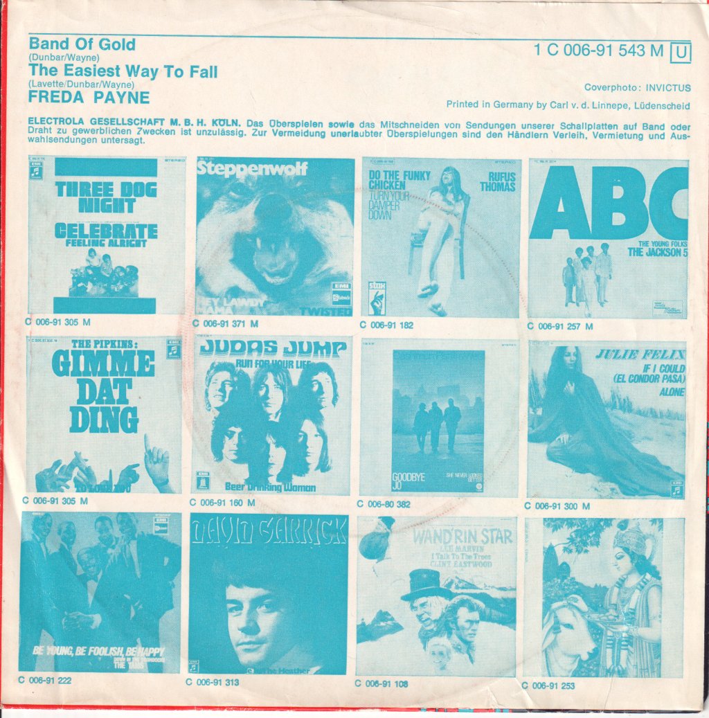 Freda Payne - Band Of Gold - 7 Inch