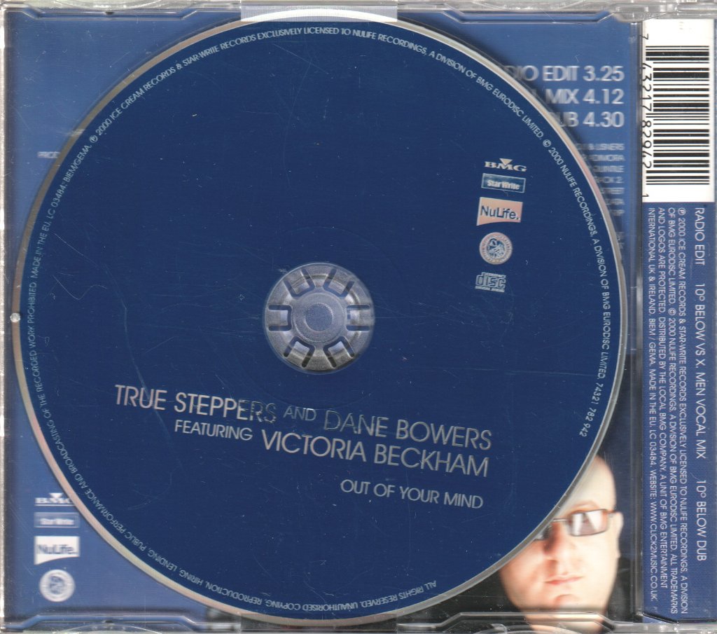 True Steppers And Dane Bowers Featuring Victoria Beckham - Out Of Your Mind - Cd