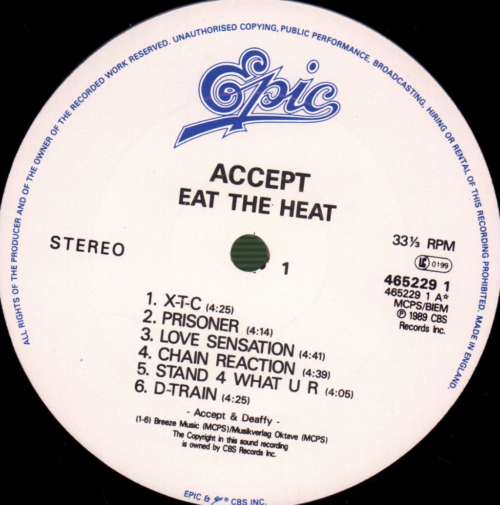 Accept - Eat The Heat - Lp