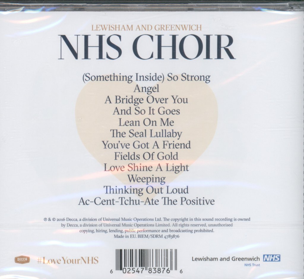 Lewisham And Greenwich NHS Choir - Something Inside So Strong - Cd