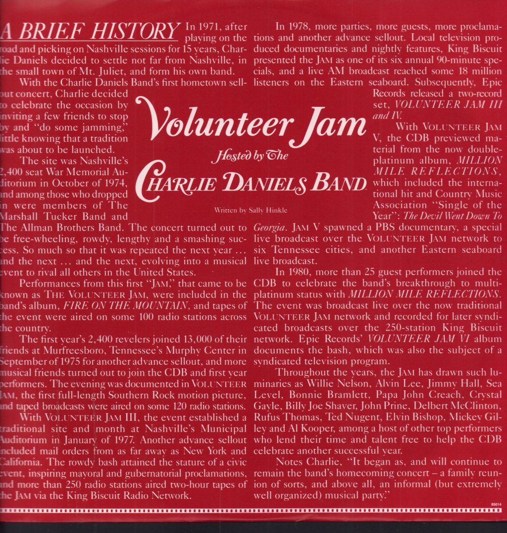 Charlie Daniels Band - Volunteer Jam VII - Lp