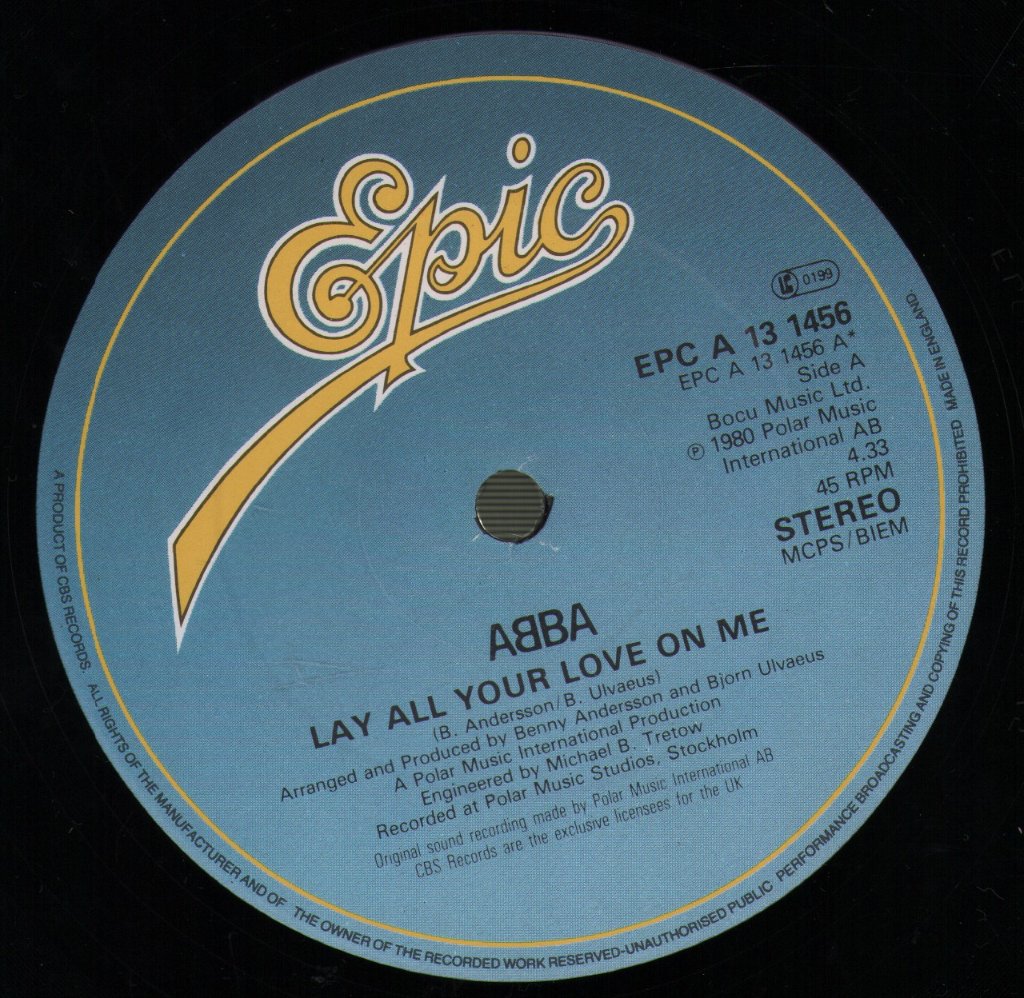 ABBA - Lay All Your Love On Me - 12 Inch