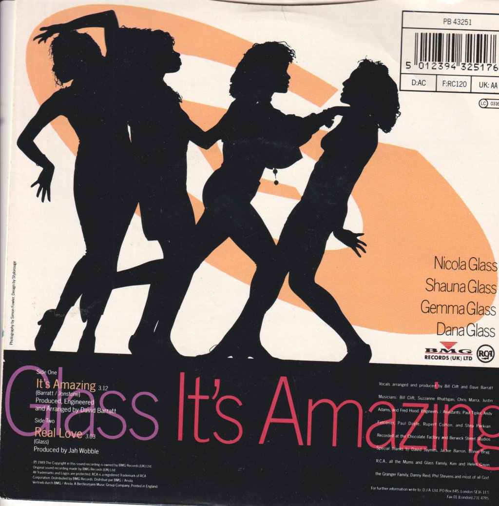 Glass (Female Pop Group) - It's Amazing - 7 Inch