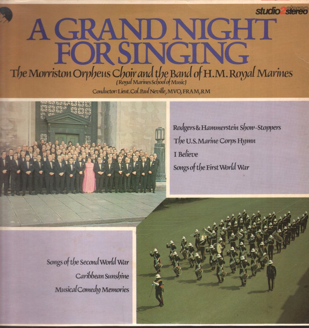 Morriston Orpheus Choir and the Band Of H.M. Royal Marines - A Grand Night For Singing - Lp