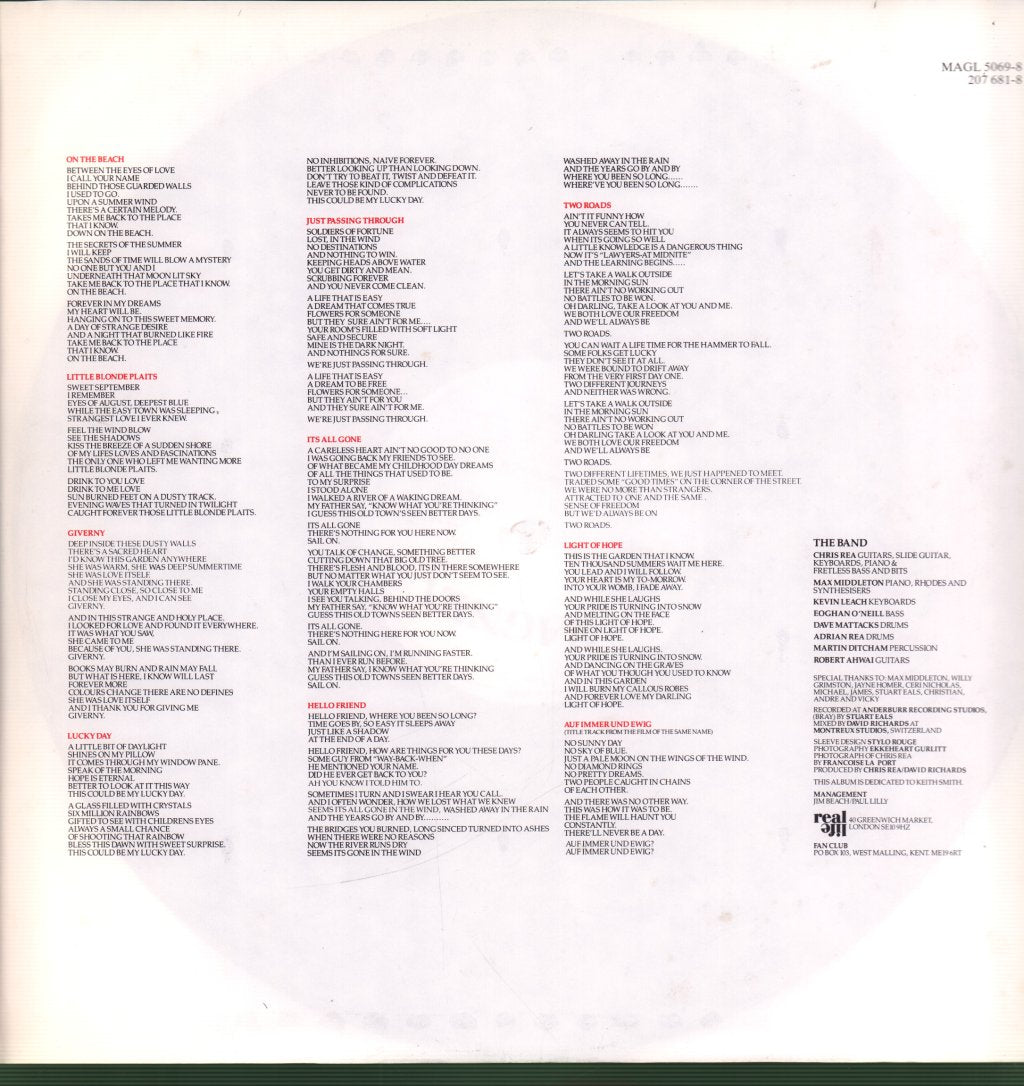 Chris Rea - On The Beach - Lp