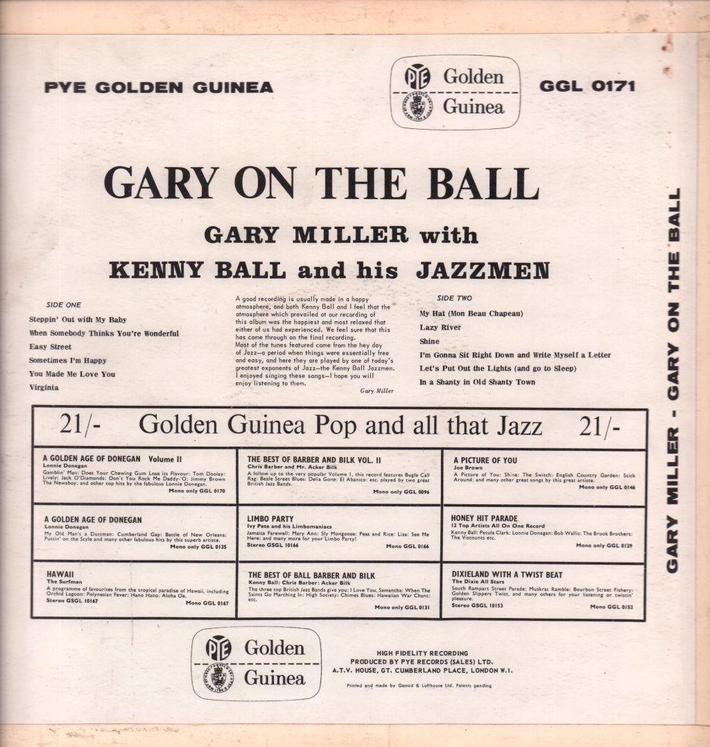 Gary Miller With Kenny Ball - Gary On The Ball - Lp