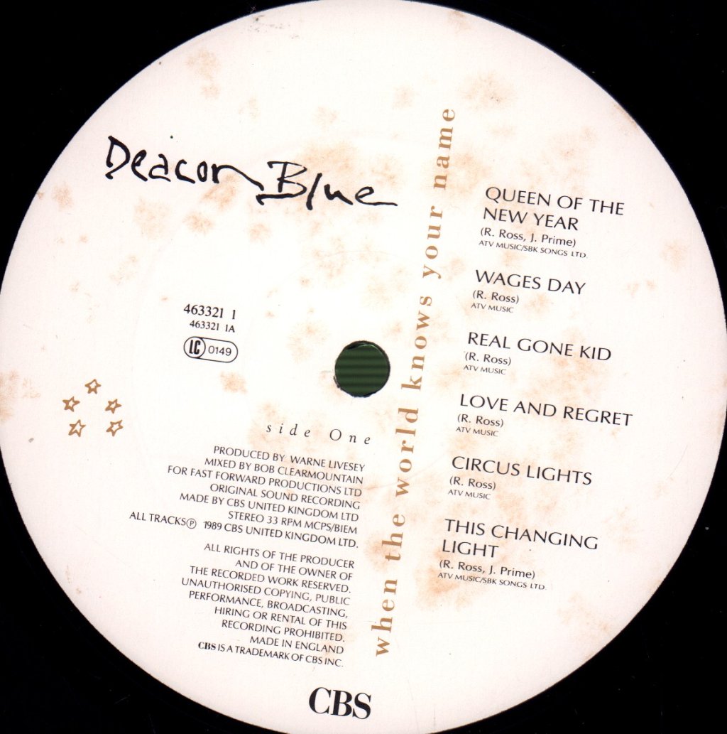 Deacon Blue - When The World Knows Your Name - Lp