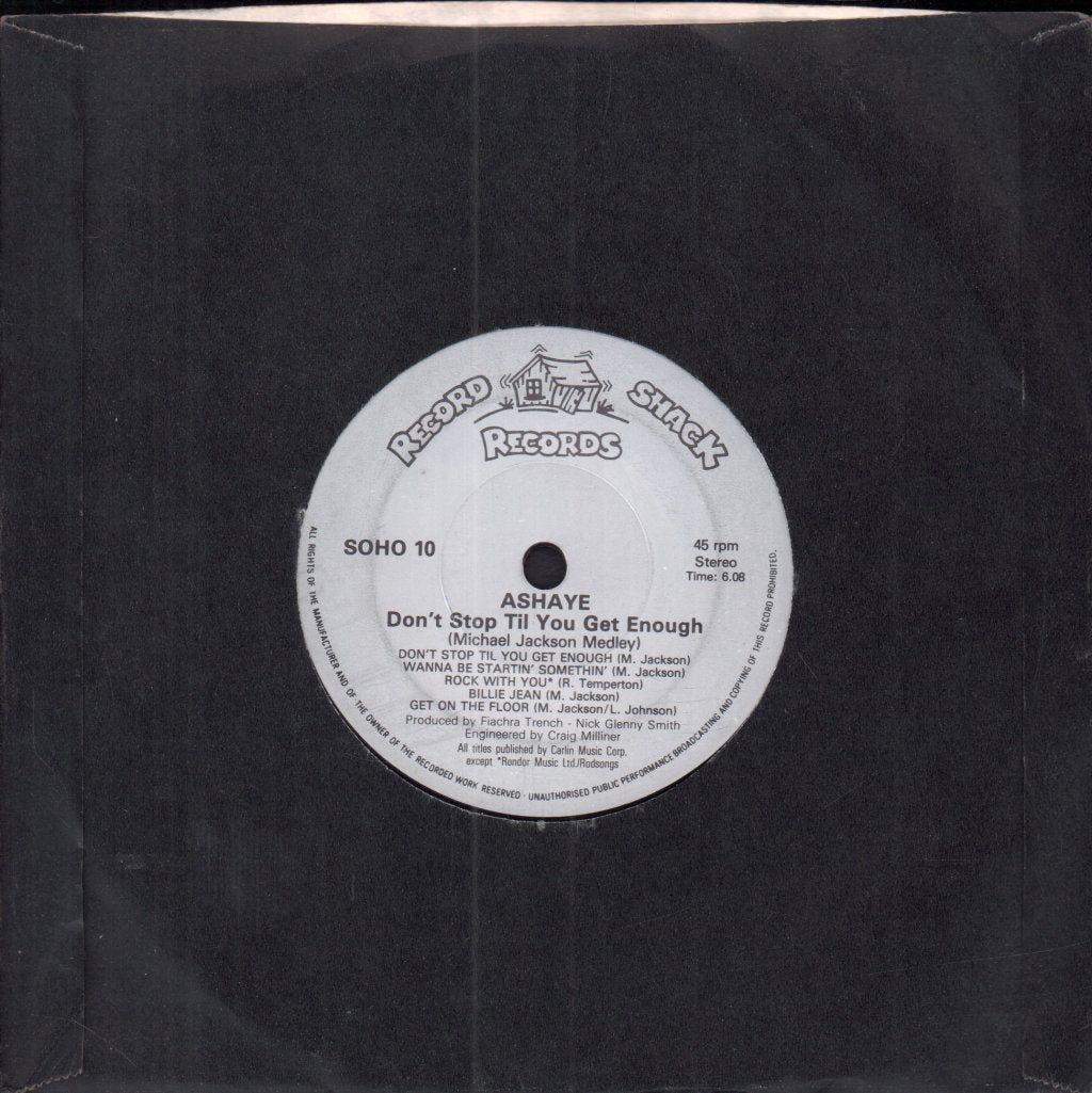 Ashaye - Don't Stop Til You Get Enough - 7 Inch
