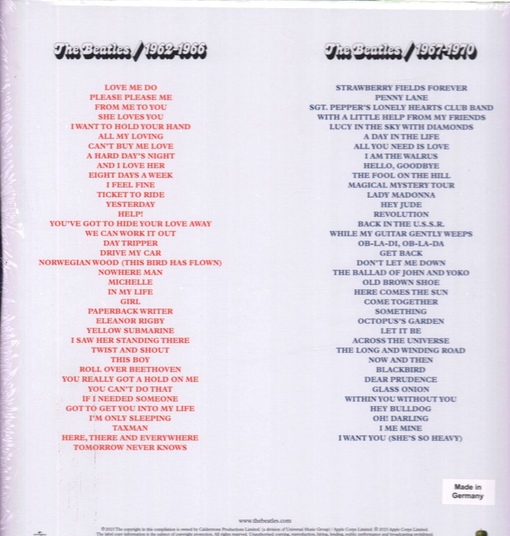 Beatles - 1962-1966 / 1967-1970 - Lp Set