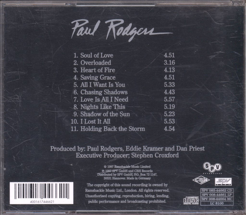 Paul Rodgers - Now - Cd
