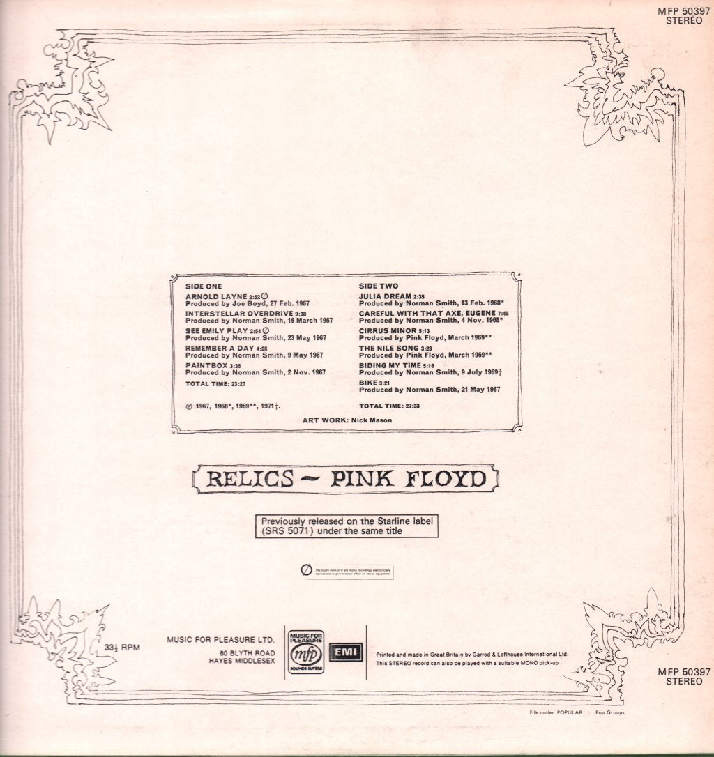Pink Floyd - Relics - Lp