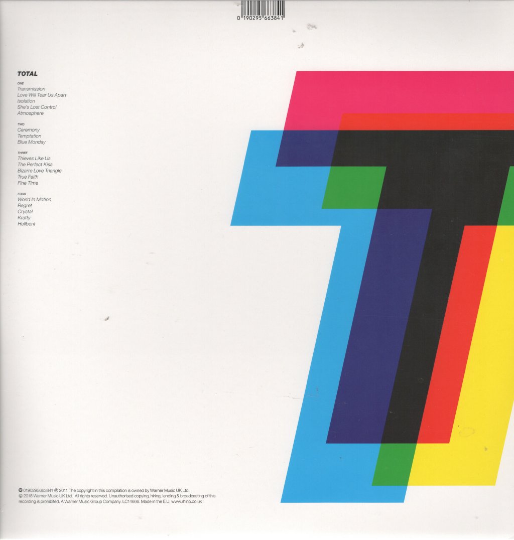 Joy Division And New Order - Total: From Joy Divison To New Order - Double Lp