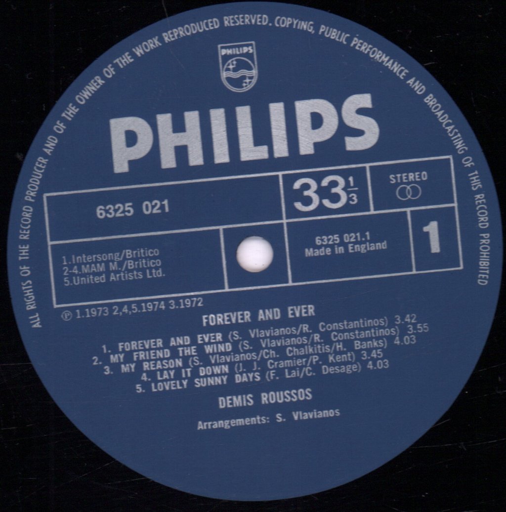 Demis Roussos - Forever And Ever - Lp