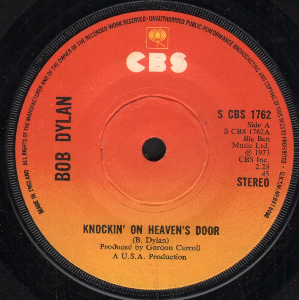 Bob Dylan - Knockin' On Heaven's Door - 7 Inch