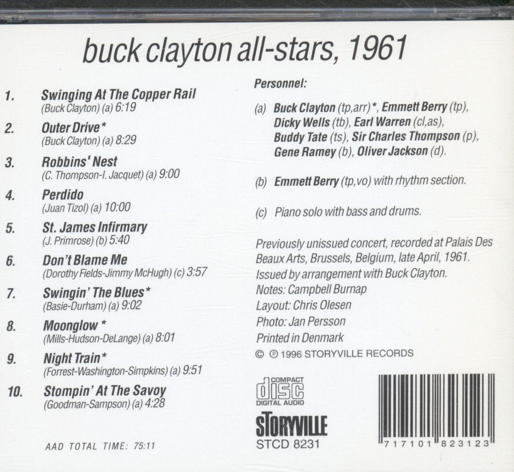 Buck Clayton With His All-Stars - 1961 - Cd