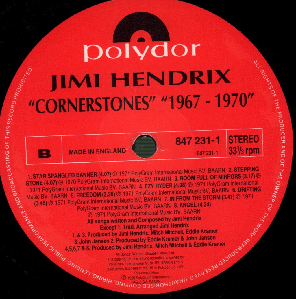 Jimi Hendrix - Cornerstones 1967 - 1970 - Lp