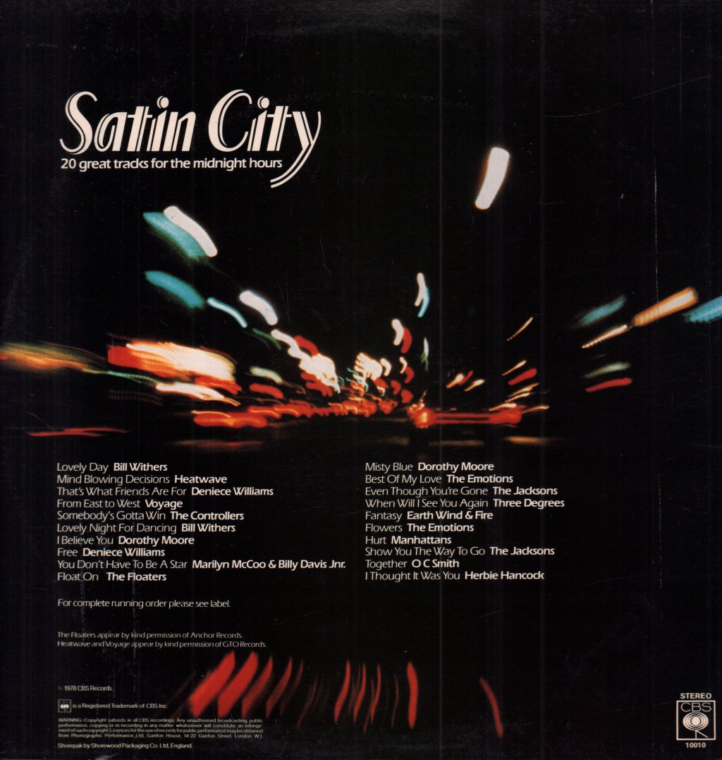 Various Artists - Satin City - Lp