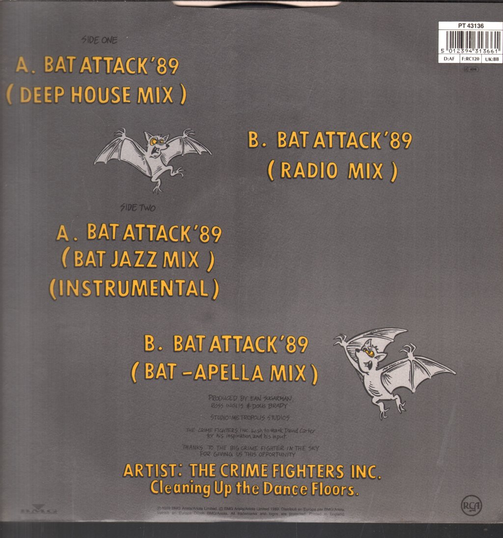 Crime Fighters Inc - Bat Attack '89 - 12 Inch