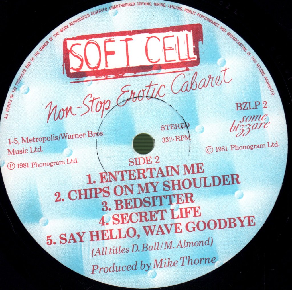 Soft Cell - Non Stop Erotic Cabaret - Lp