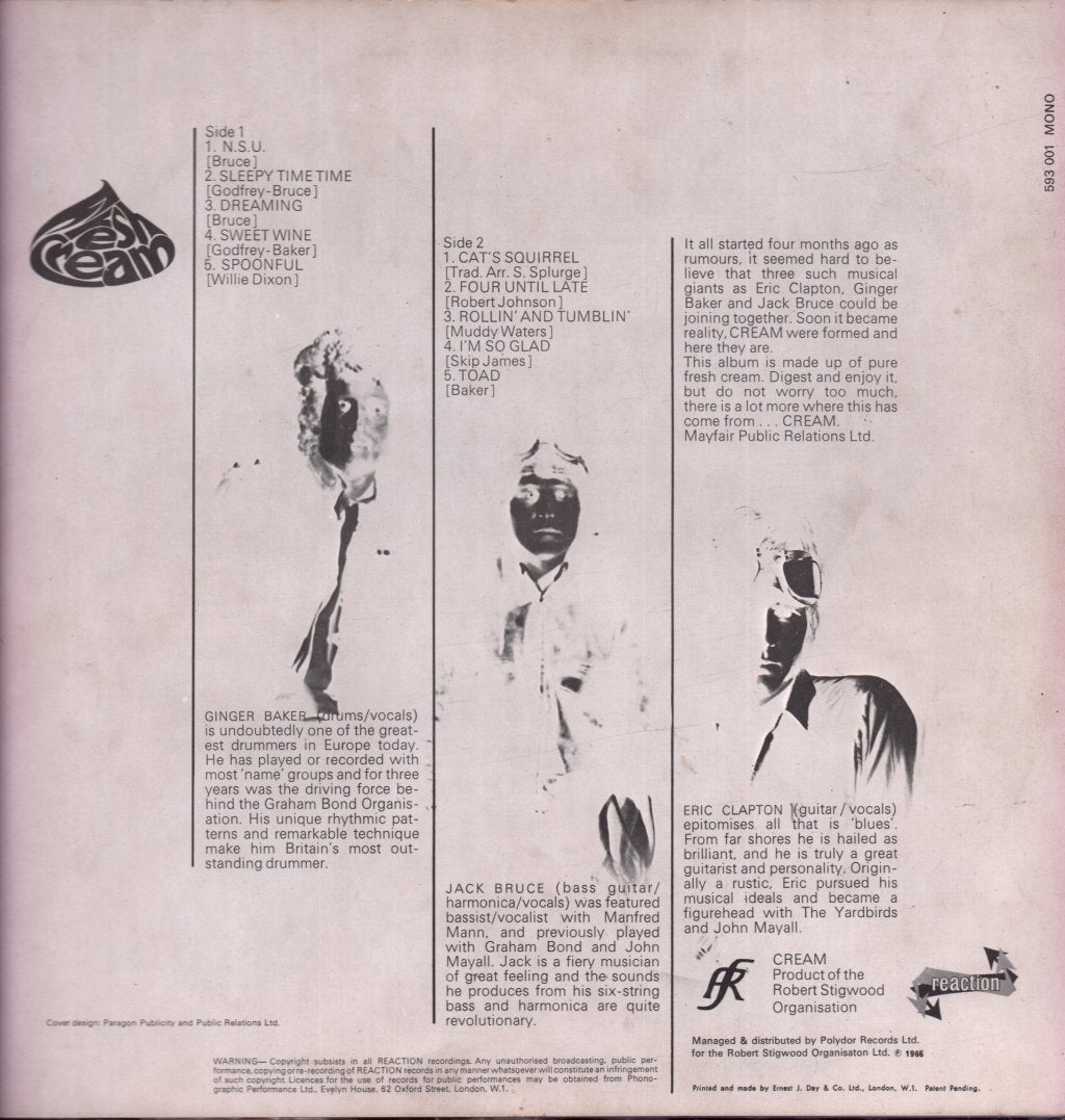 Cream - Fresh Cream - Lp