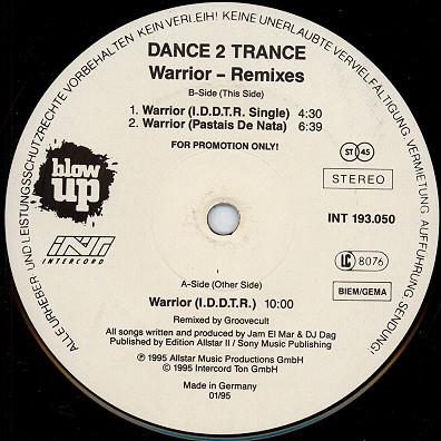 Dance 2 Trance - Warrior - Remixes - 12 Inch