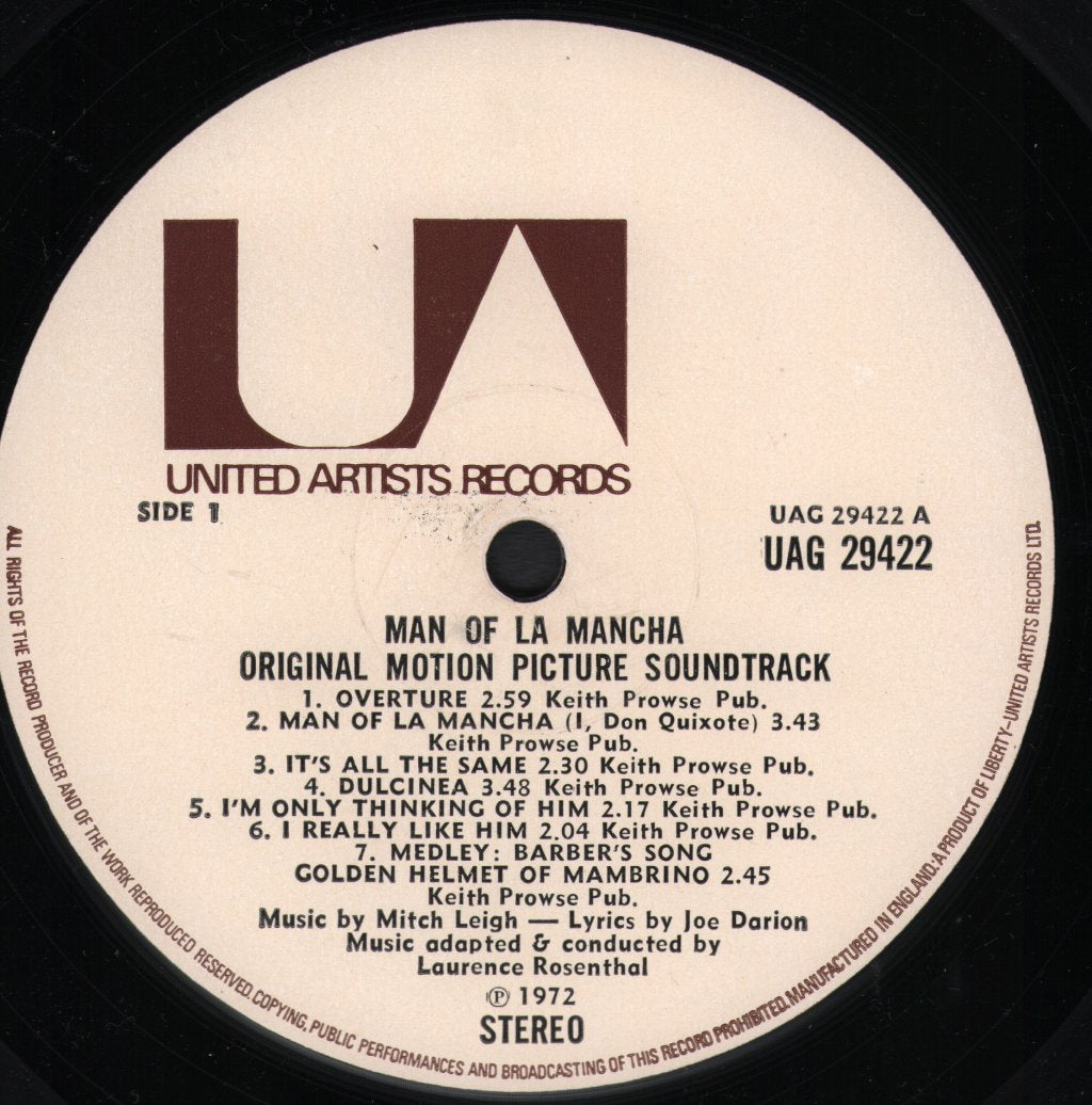 Man Of La Mancha - Original Motion Picture Soundtrack - Lp