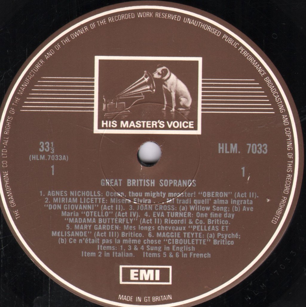 Various Artists - Great British Sopranos - Lp