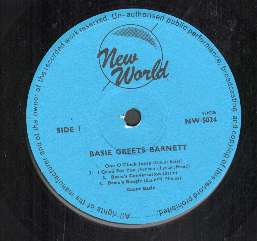 Count Basie and Charlie Barnet - Basie Greets Barnett - Lp
