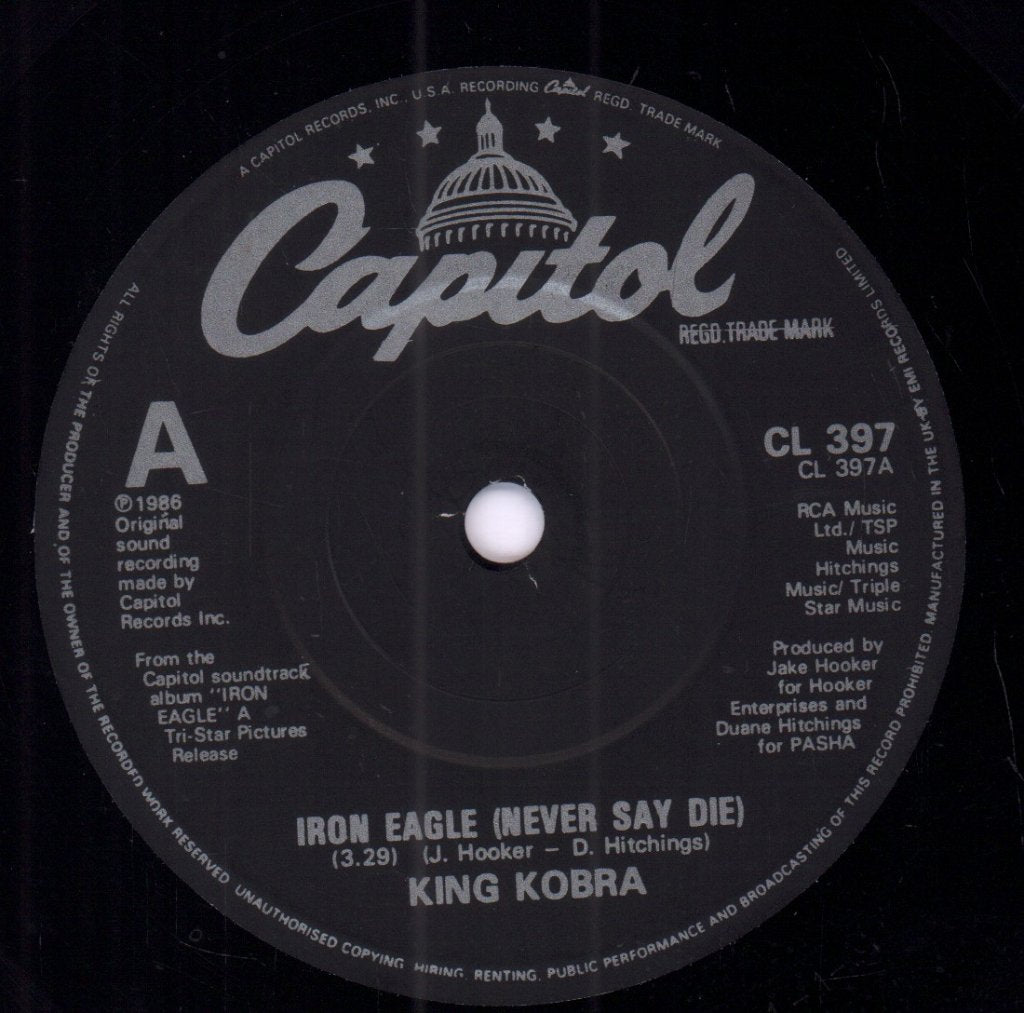 King Kobra/Jon Butcher Axis - Iron Eagle/This Raging Fire - 7 Inch