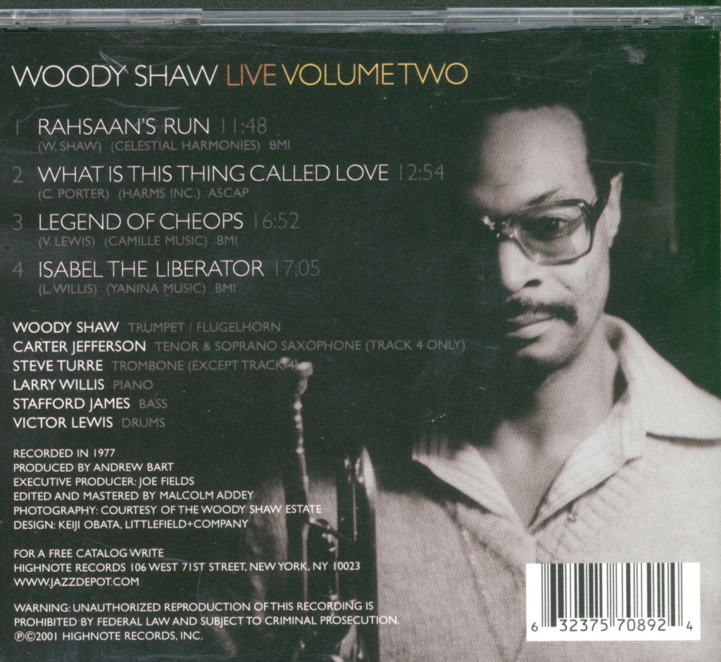 Woody Shaw - Live Volume Two - Cd