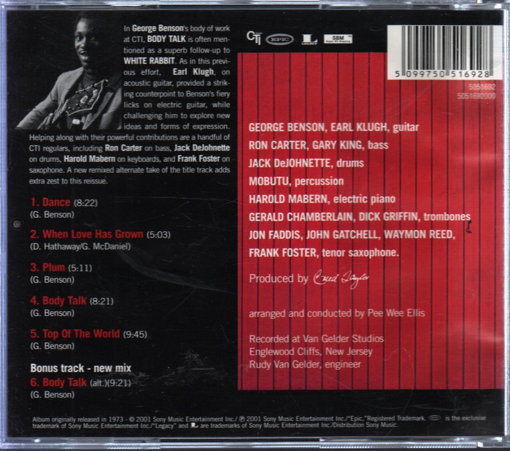 George Benson - Body Talk - Cd