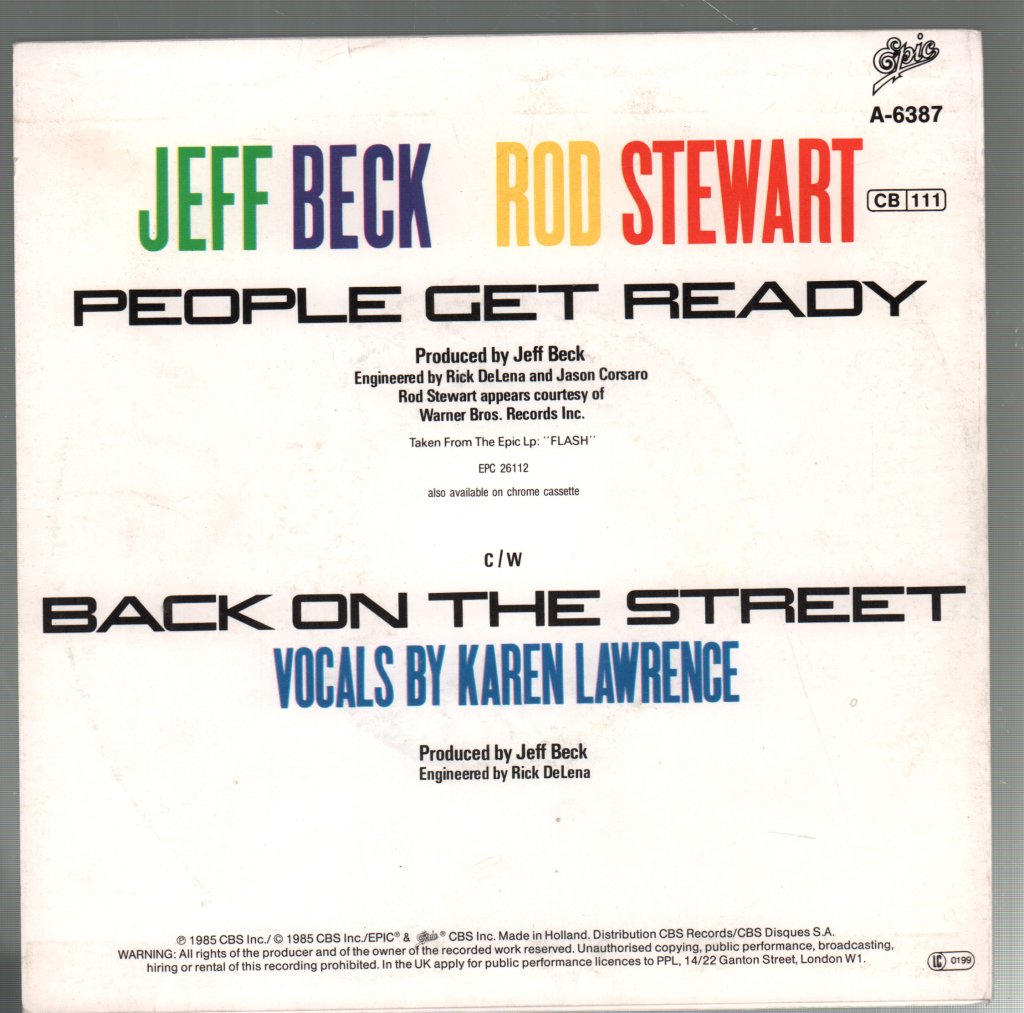 Jeff Beck And Rod Stewart - People Get Ready - 7 Inch