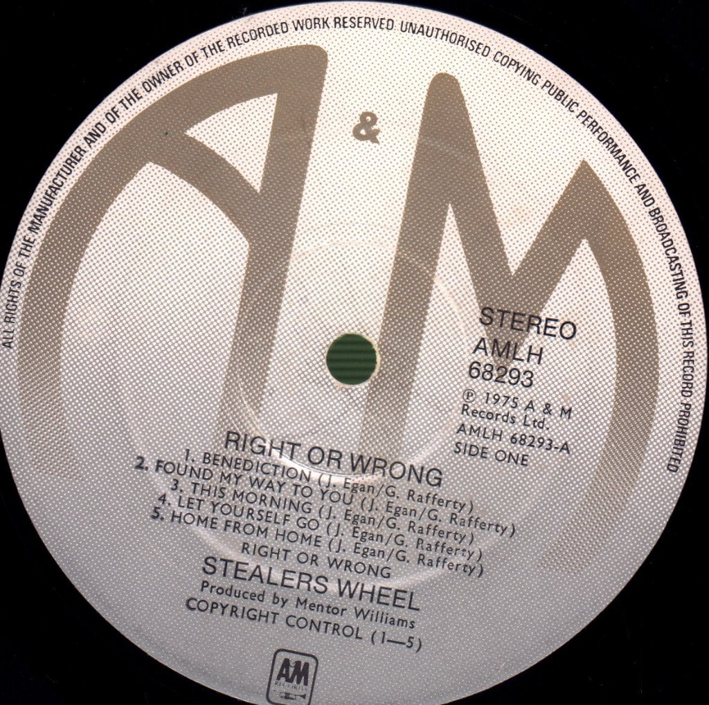 Stealers Wheel - Right Or Wrong - Lp