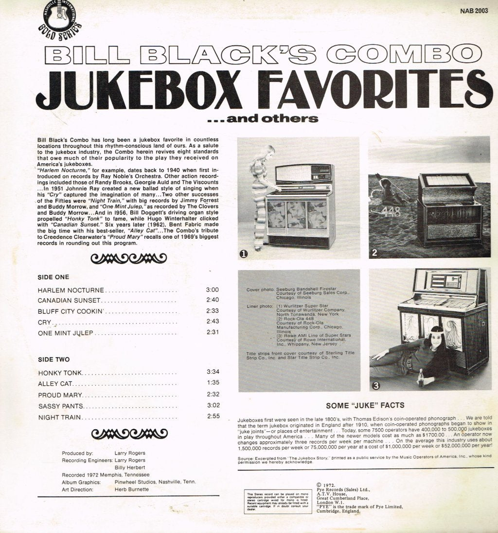 Bill Black's Combo - Jukebox Favorites - Lp