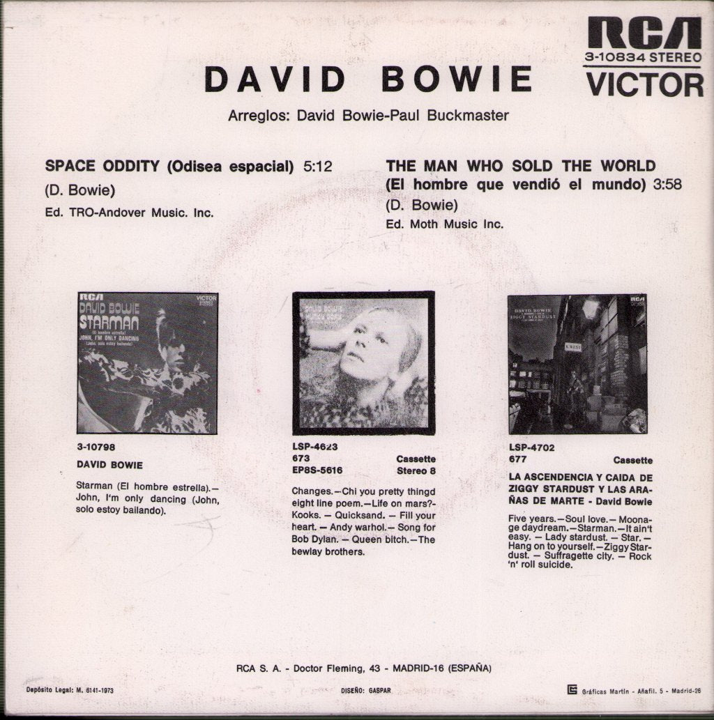 David Bowie - Space Oddity / The Man Who Sold The World - 7 Inch