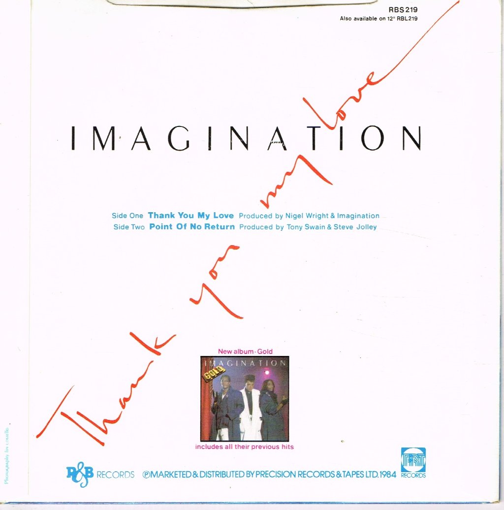Imagination (80'S Pop Group) - Thank You My Love - 7 Inch