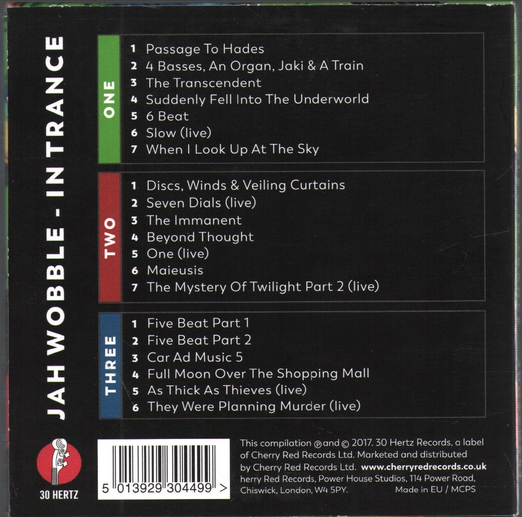 Jah Wobble - In Trance - Triple Cd