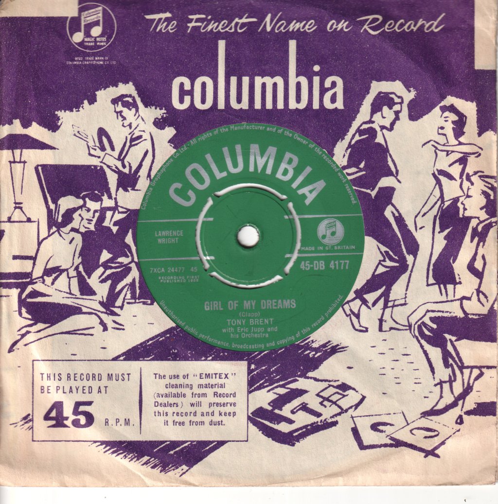 Tony Brent - Girl Of My Dreams - 7 Inch
