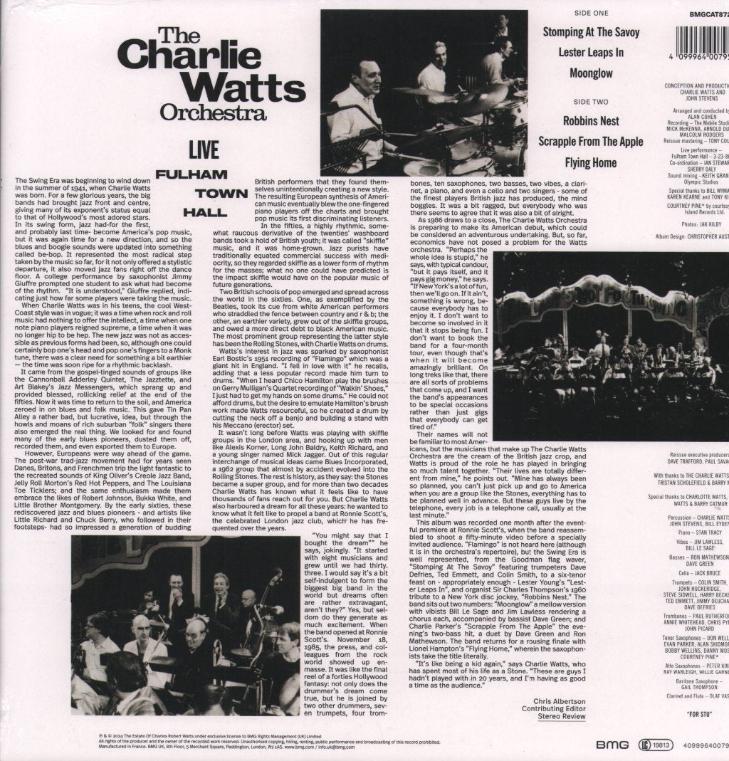 Charlie Watts - Live At Fulham Town Hall - Lp