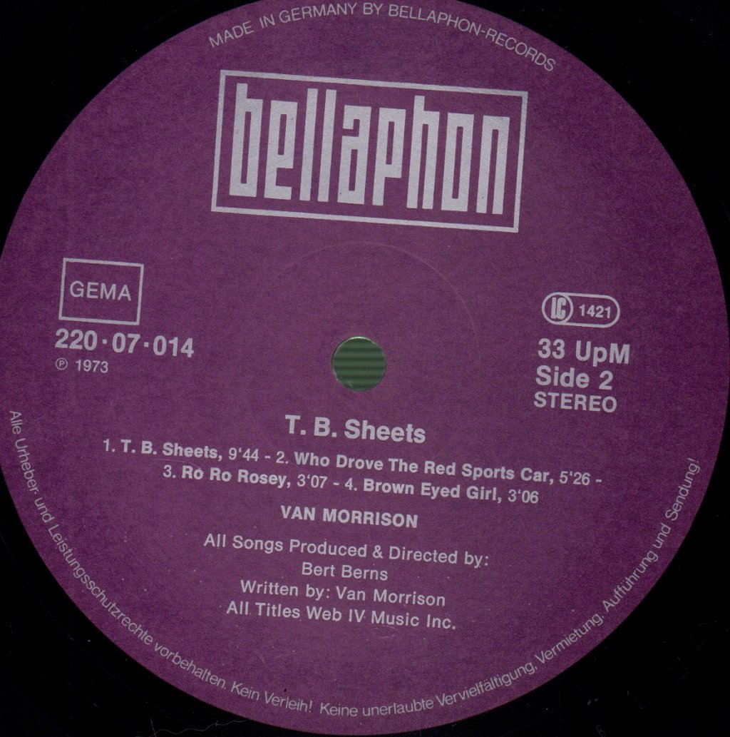 Van Morrison - T.B. Sheets - Lp