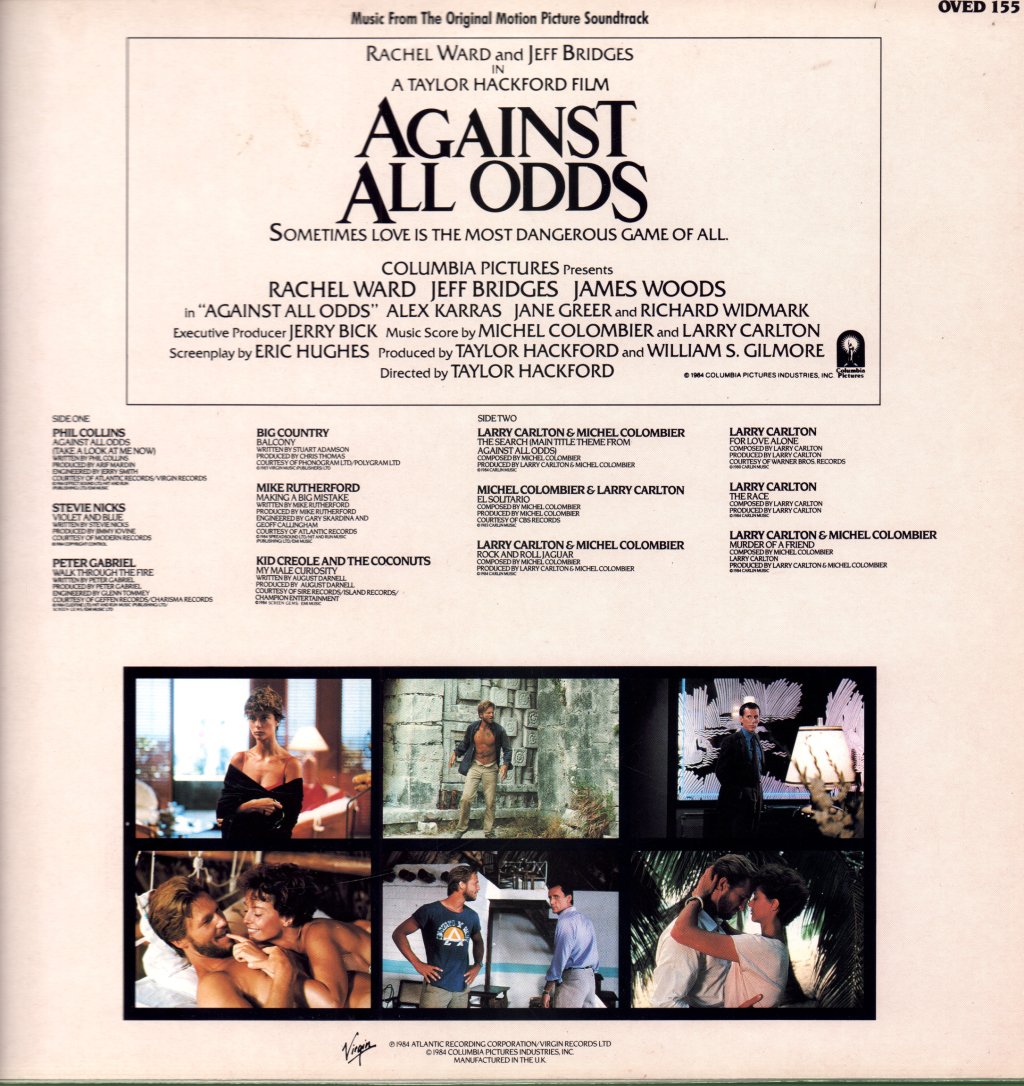 Various Artists - Against All Odds (Original Motion Picture Soundtrack) - Lp