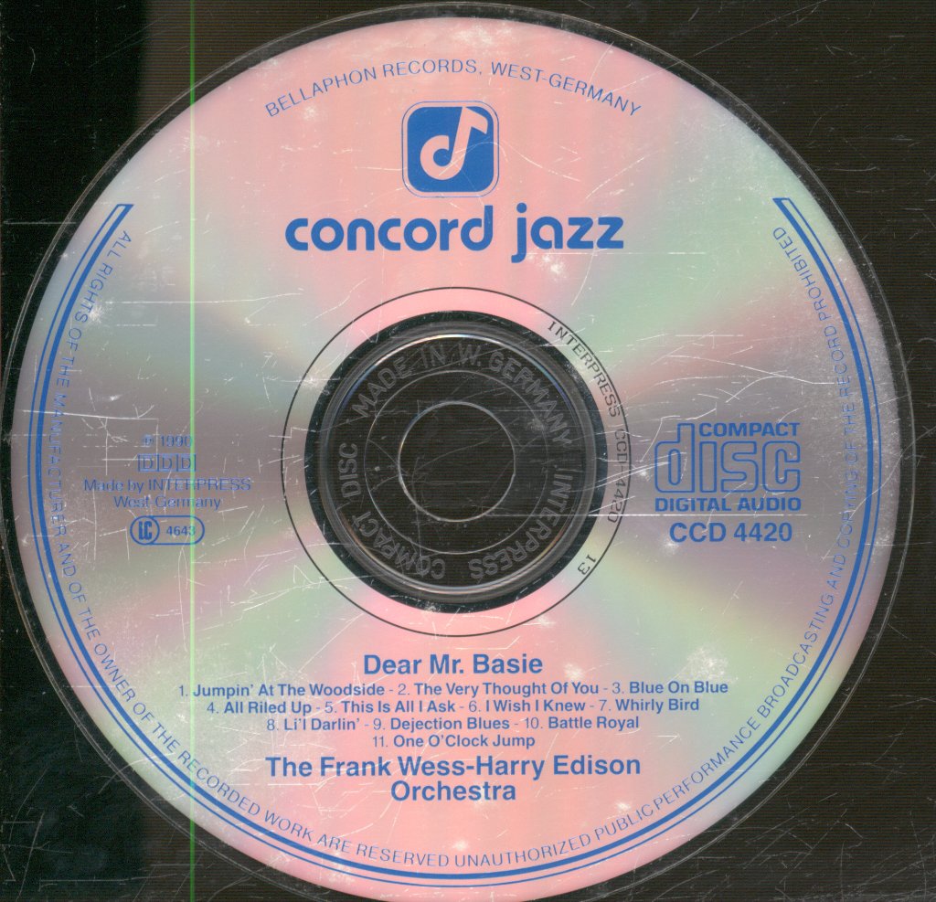 Frank Wess - Harry Edison Orchestra - Dear Mr. Basie - Cd