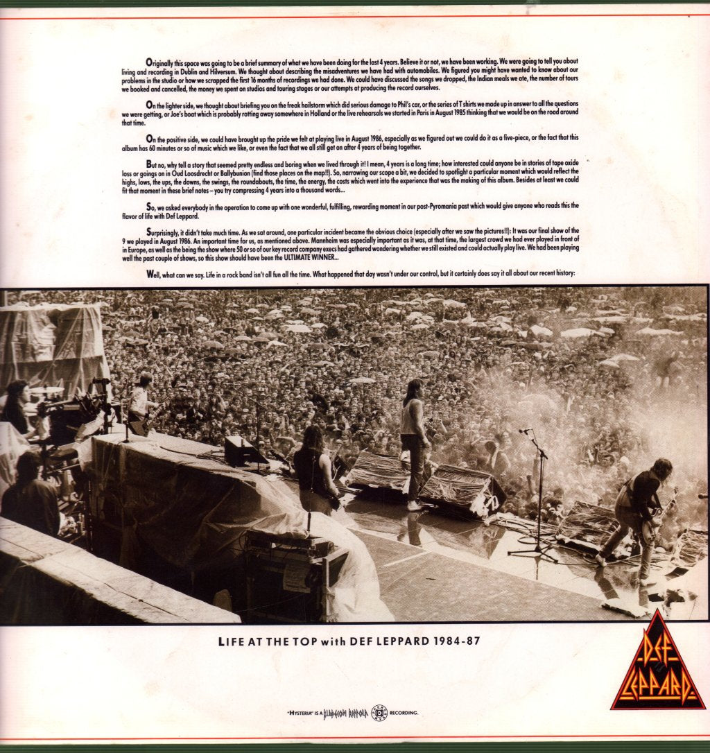 Def Leppard - Hysteria - Lp