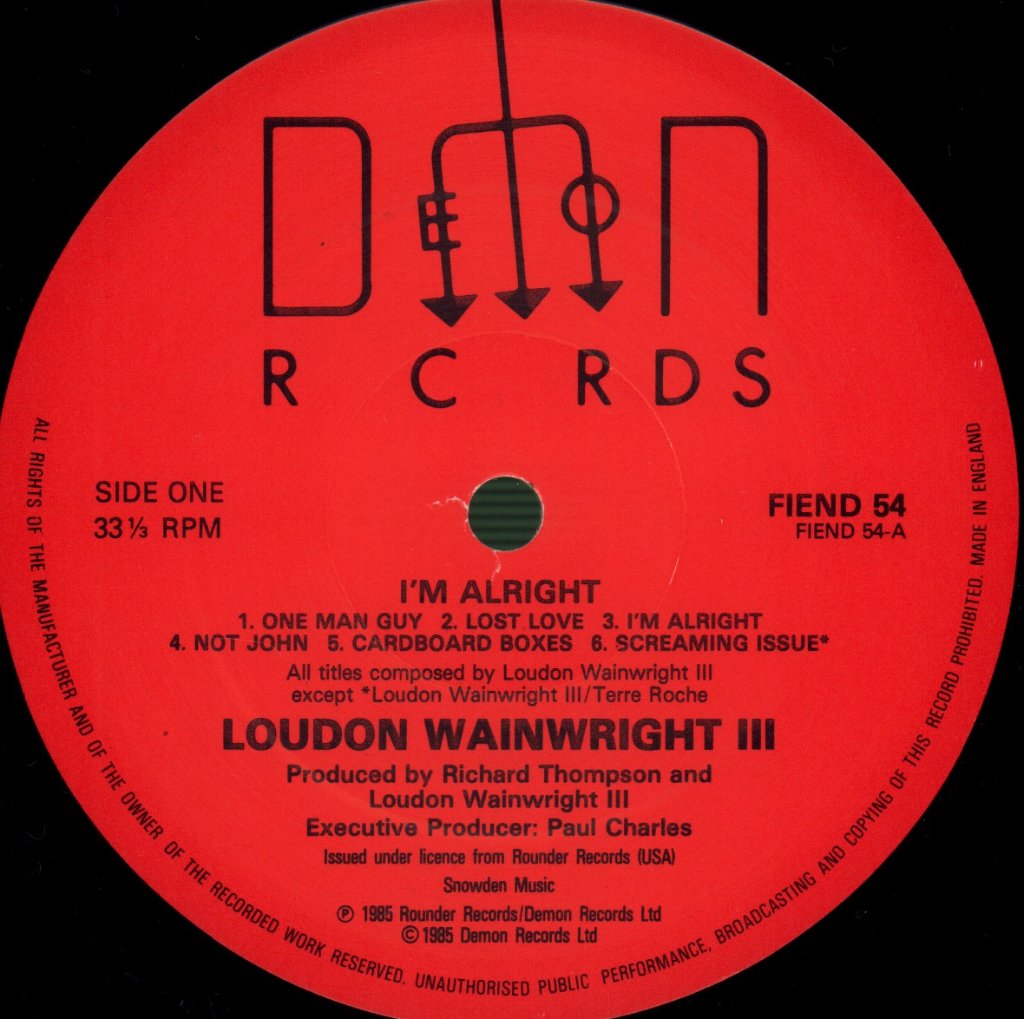Loudon Wainwright III - I'm Alright - Lp