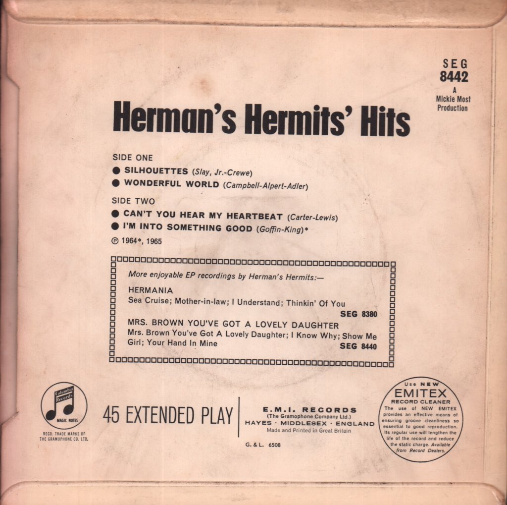 Herman's Hermits - Hits - 7 Inch