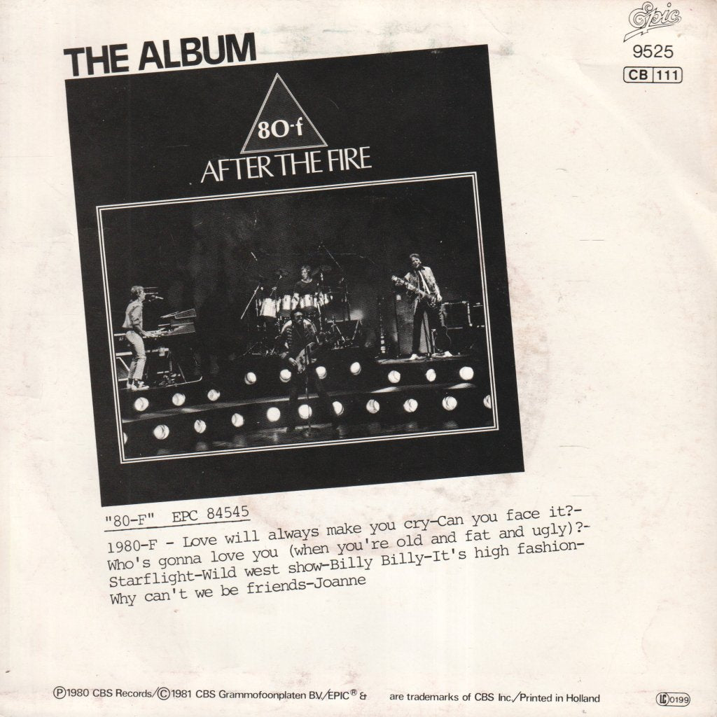 After The Fire - 1980-F - 7 Inch